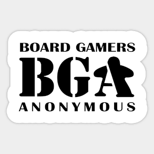 Official Black Board Gamers Anonymous Sticker